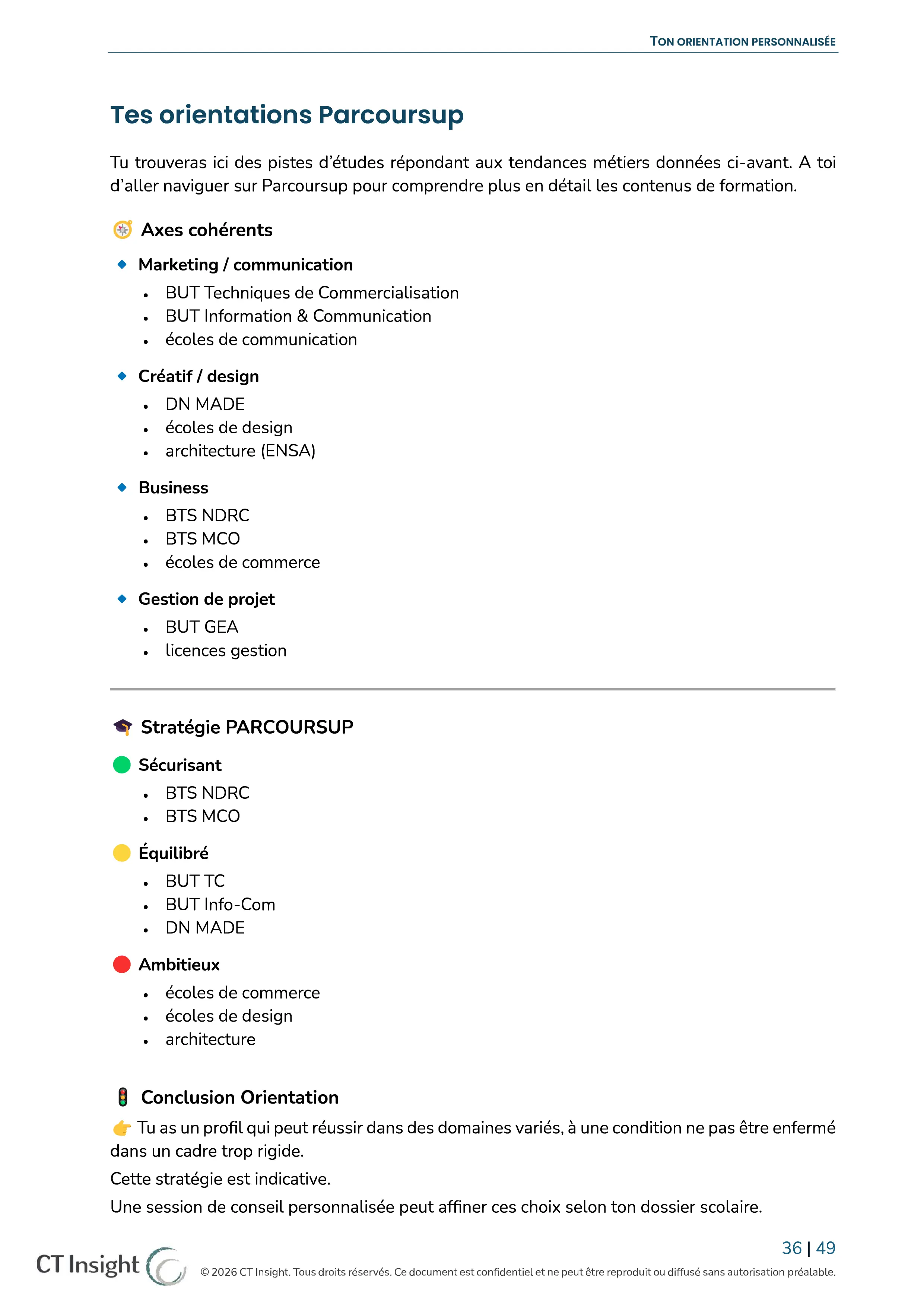Aperçu d’une page du rapport orientation OSMOGY